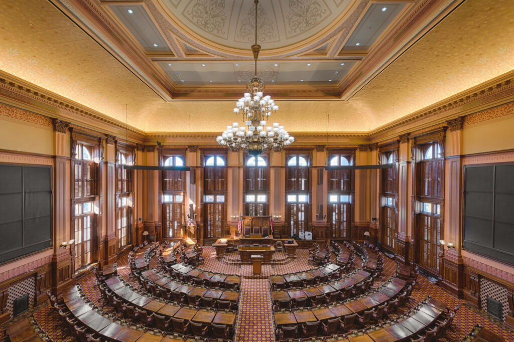 Interior view of a Georgia government chamber