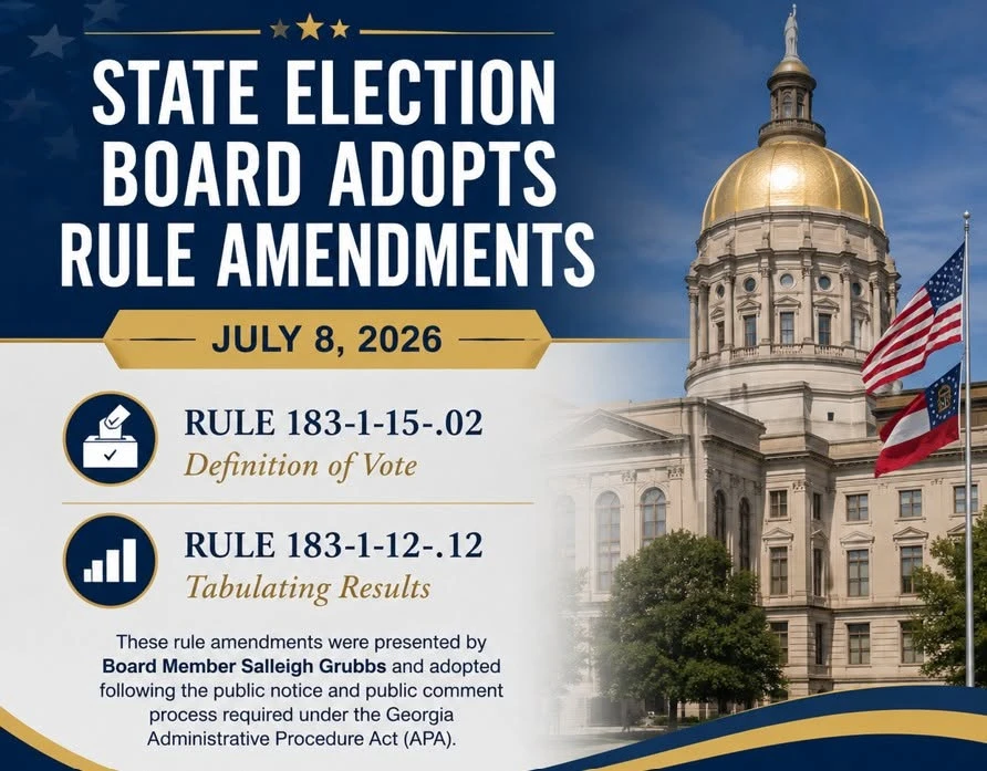 Georgia State Election Board Adopts New Election Rules