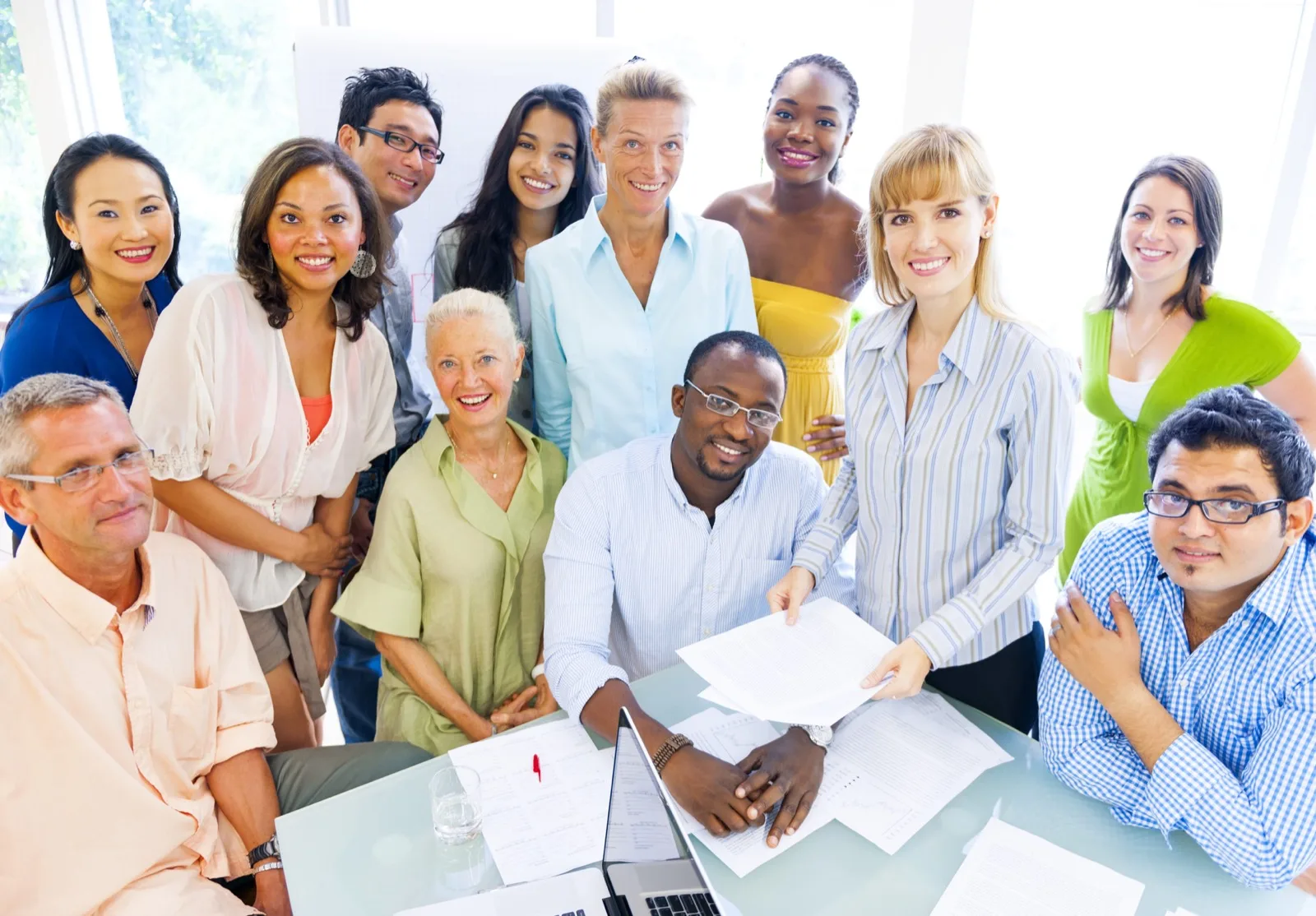 County election office team members collaborating